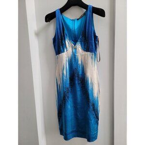 Roberto Cavalli Blue Sleeveless Snake-Embellished Bodycon Dress US 4 $843
